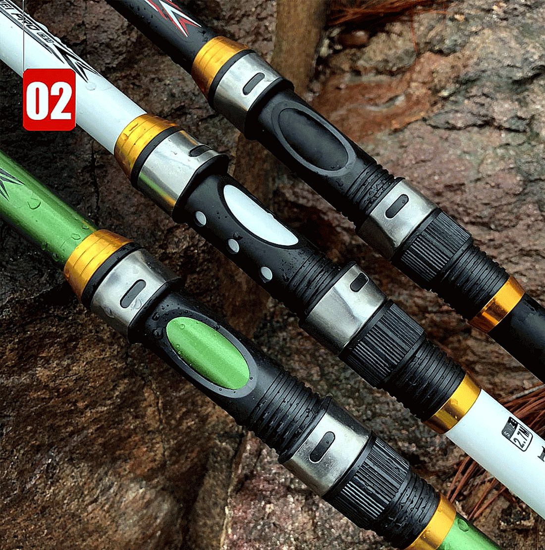 2.1M -3.6M  Hard FRP Carbon Fiber Telescopic Fishing Rod