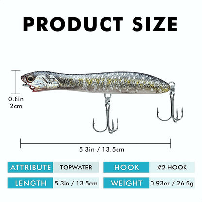 Topwater Pencil Popper Fishing Lure