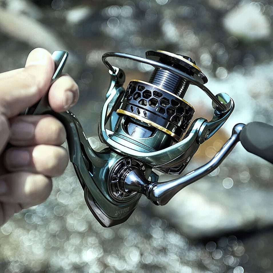 FISHINGHUB- Metal Deep Shallow Spool  Fishing Reels Coil Spinning Reel Fishing