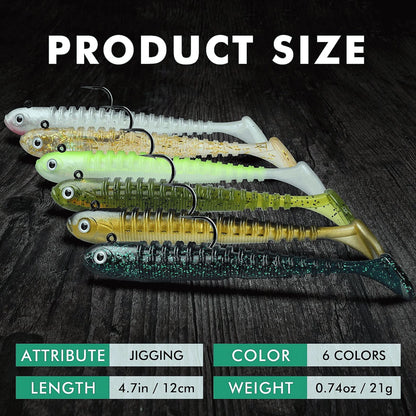 Fishing Grubs Paddle Tail Swimbait Fishing Lure