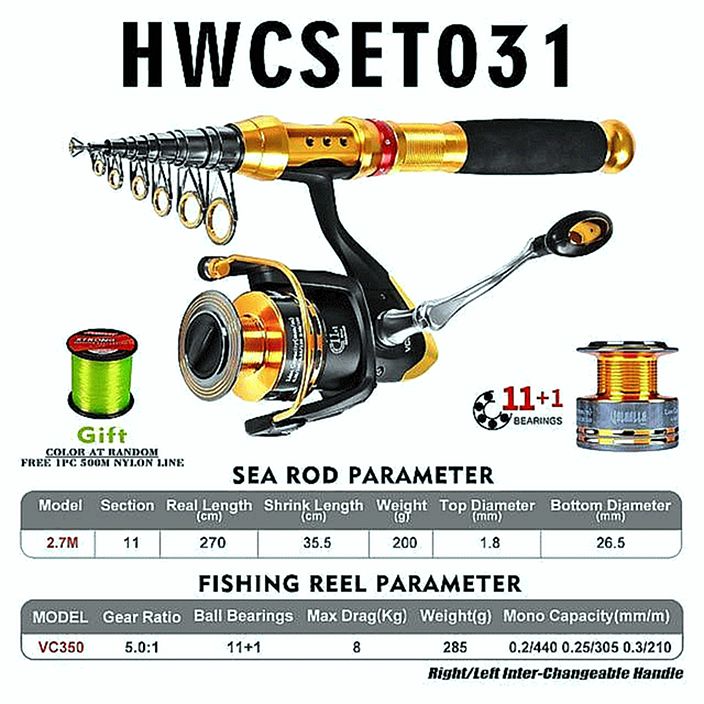 Fishing Rod And Reel Combo Set