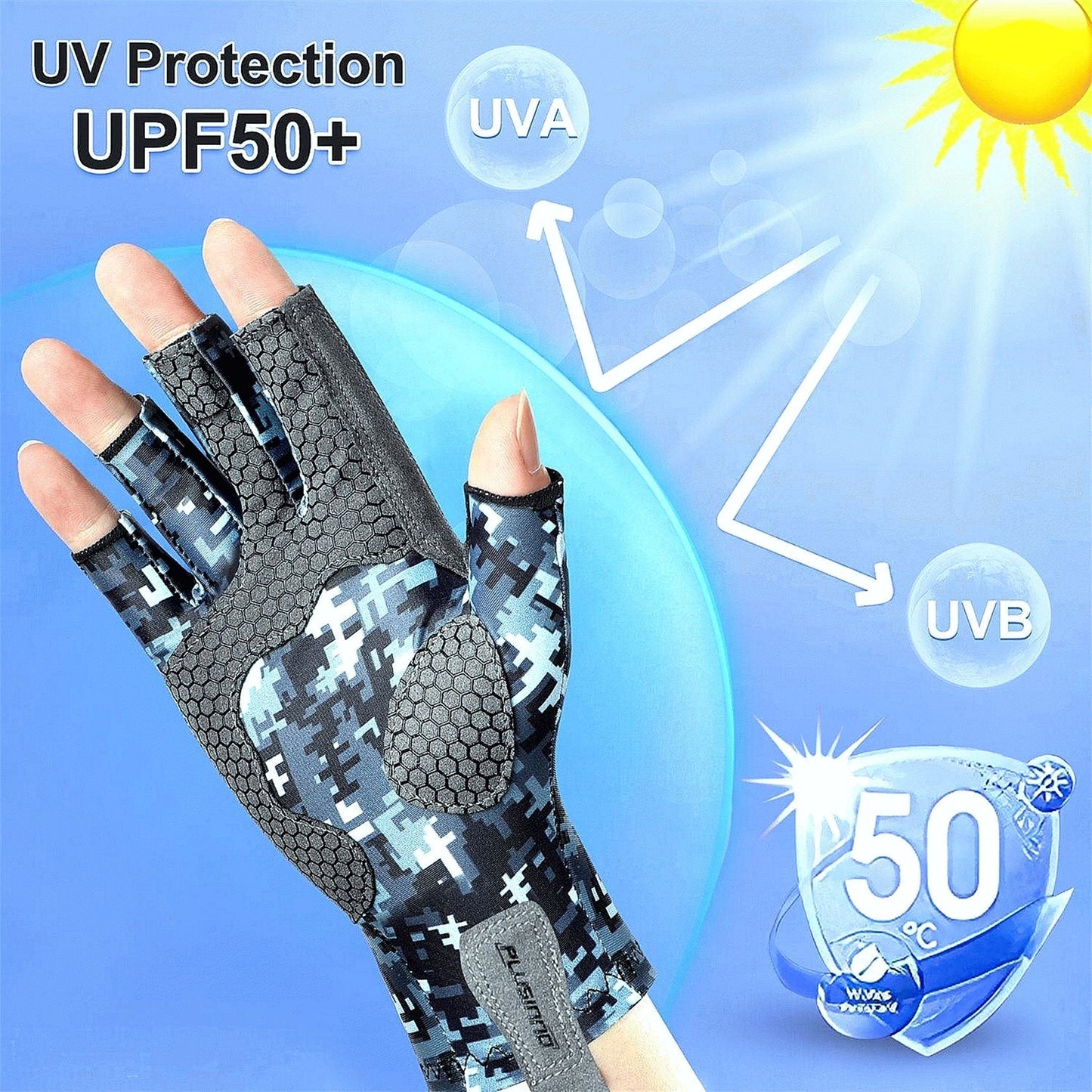 Seibertron SPSG2 Sun Protection fishing gloves