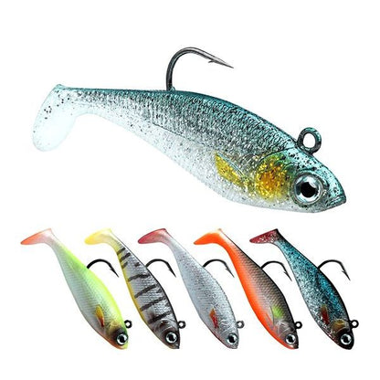 Jig Head Paddle Tail Swimbait Fishing Lure for Bass