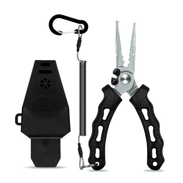 Stainless Fishing Pliers Set with Sheath Lanyard