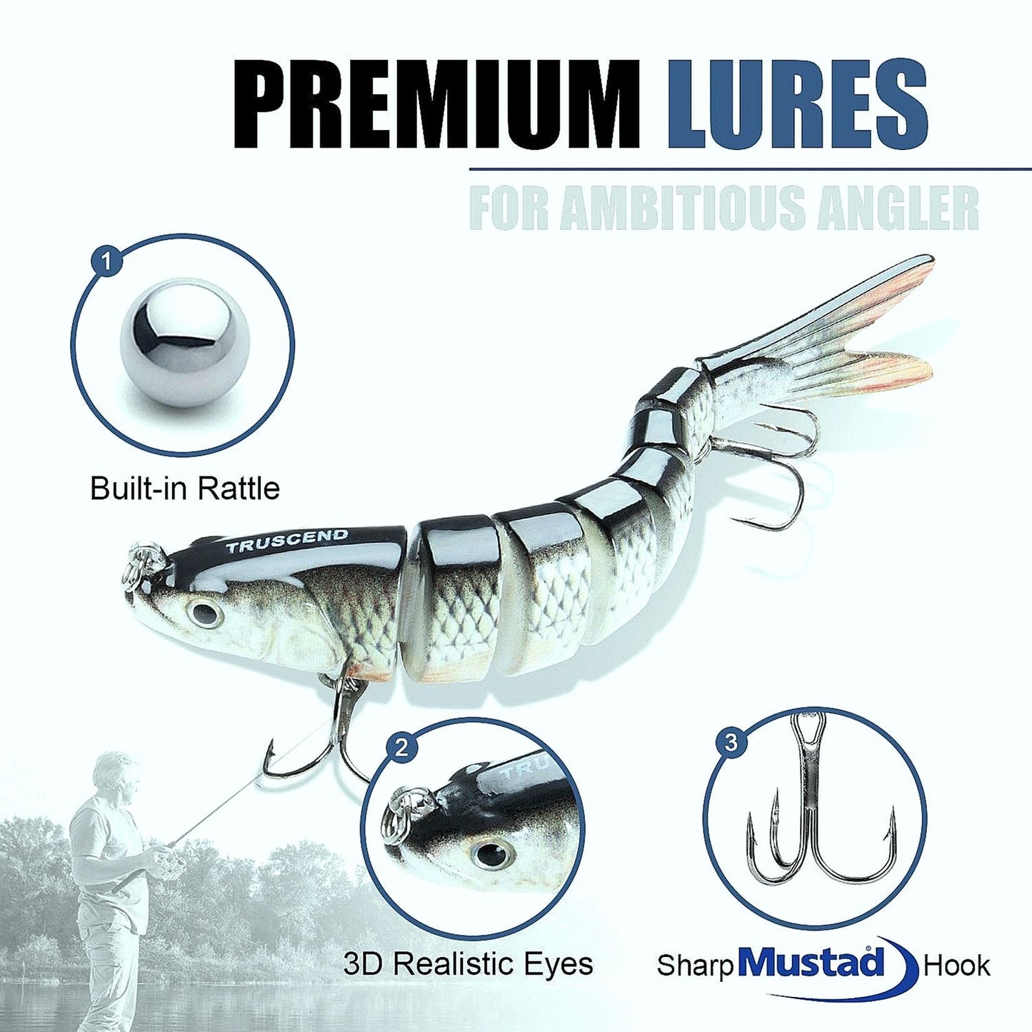 Bionic Bass Fishing Lure Multi Jointed Swimbait