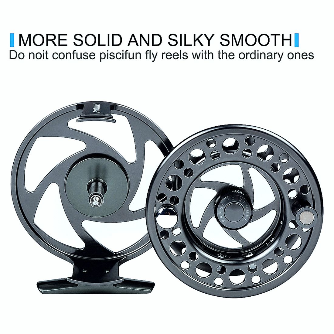 Fly Fishing Reel 5/7-7/9-9/10 WT Aluminum CNC Machine Cut Large Arbor Die Casting