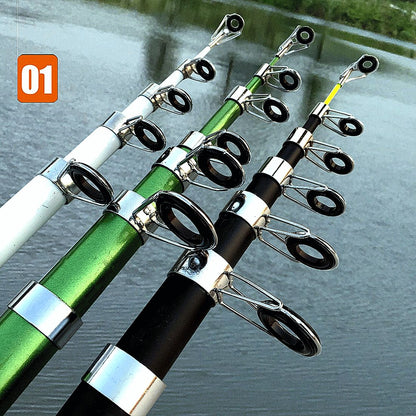 2.1M -3.6M  Hard FRP Carbon Fiber Telescopic Fishing Rod