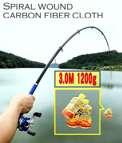 1.5M-3.0M Portable High Carbon Fishing Rod Spinning Telescopic Spinning Rod