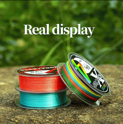 FISHINGHUB- PE Braided Fishing Line 4 Strands 100M 7 Color