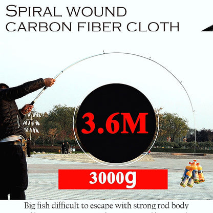 2.1M -3.6M  Hard FRP Carbon Fiber Telescopic Fishing Rod