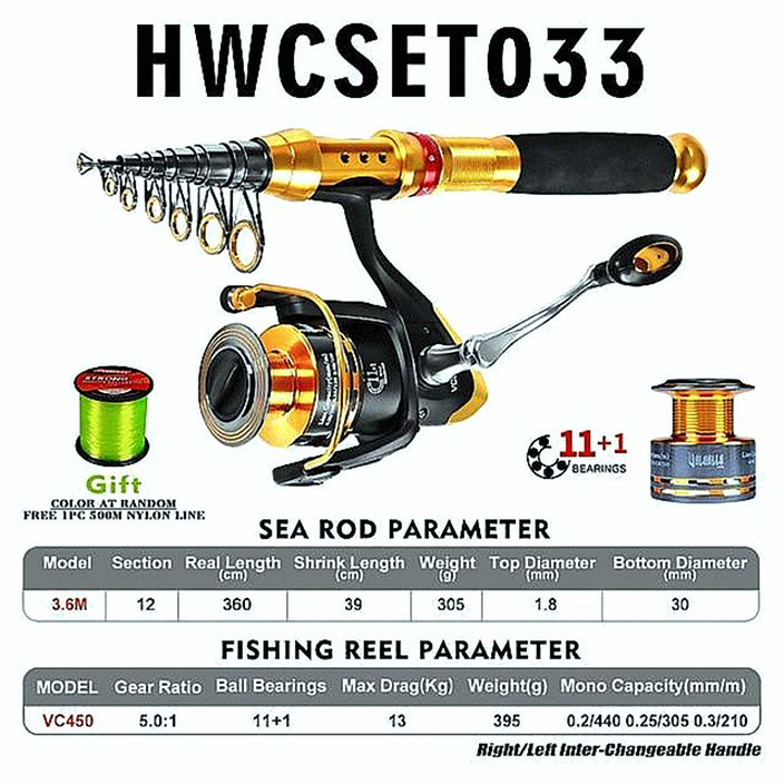 Fishing Rod And Reel Combo Set