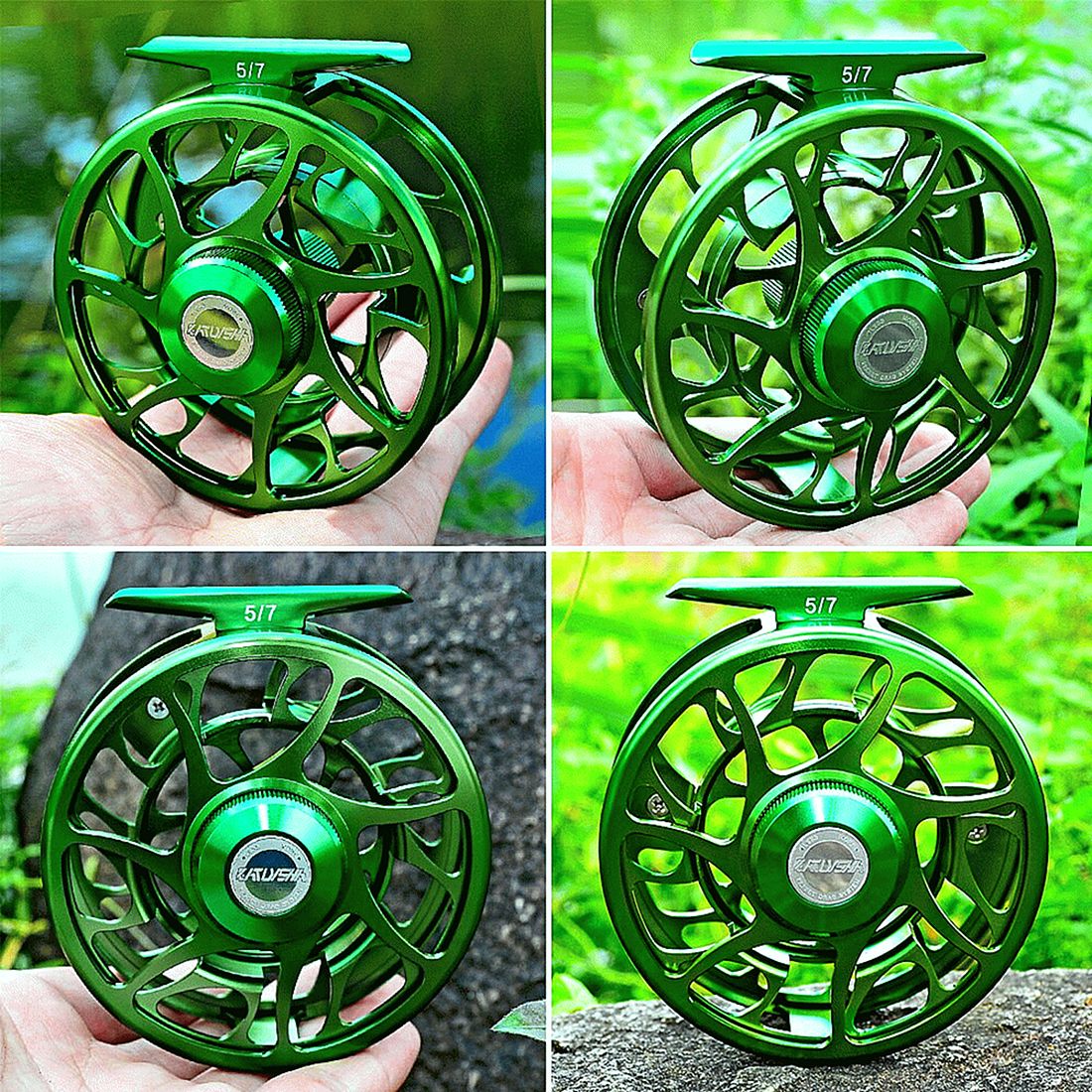 3+1 BB Fly Fishing Wheel  CNC Machine Cut Large Arbor Die Casting Aluminum