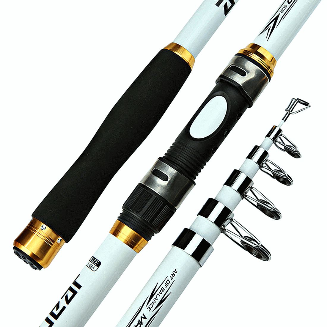 2.1M -3.6M  Hard FRP Carbon Fiber Telescopic Fishing Rod