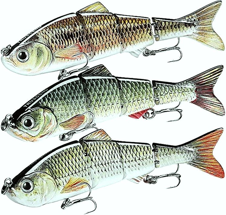 Metal Jointed Swimbait Bionic Bass Fishing Lure-3Pcs