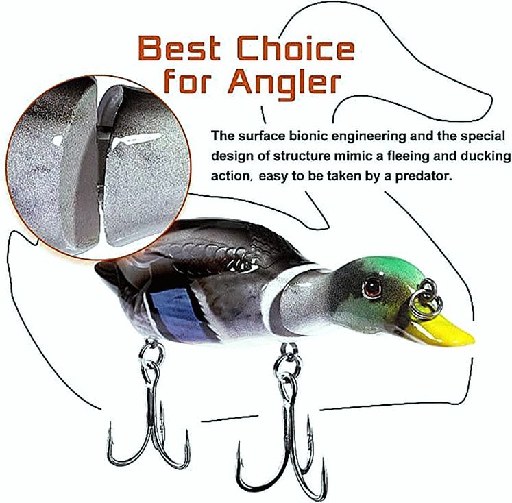 Topwater Duck Fishing Lure for Bass