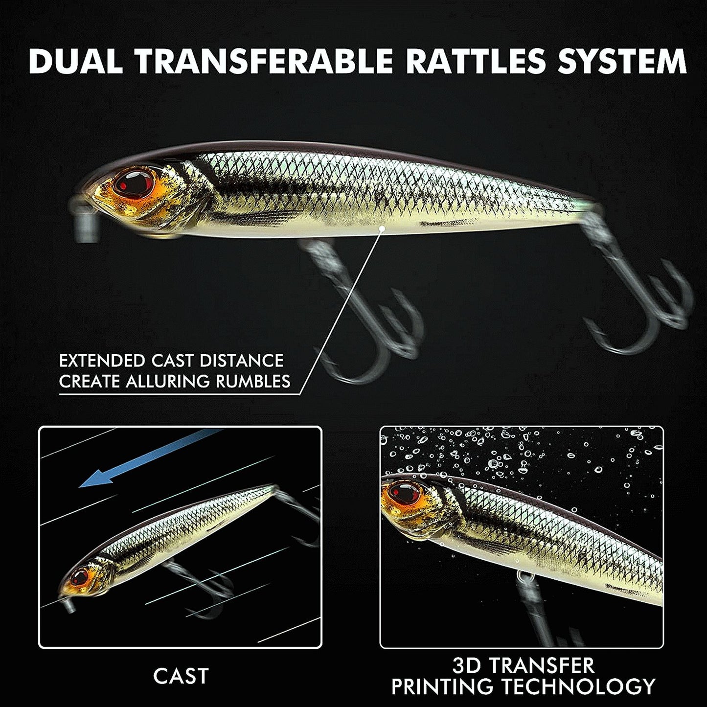 Topwater Recessed Gill Pencil Lure