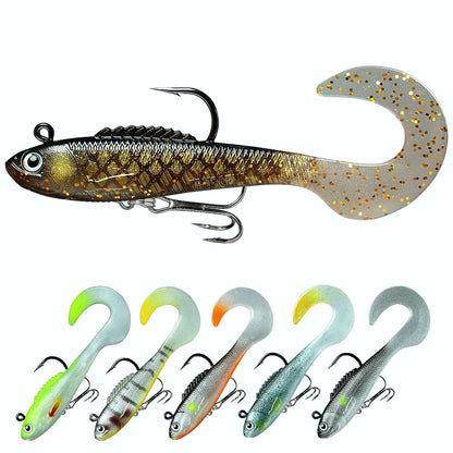 Curly Tail Swimbait Soft Bait Lures for Bass