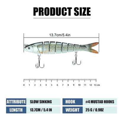 Bionic Bass Fishing Lure Multi Jointed Swimbait