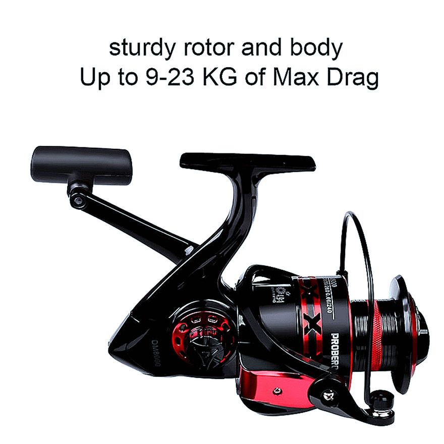 FISHINGHUB-Spinning Fishing Reel for Saltwater Carp with CNC Machined Metal Spool