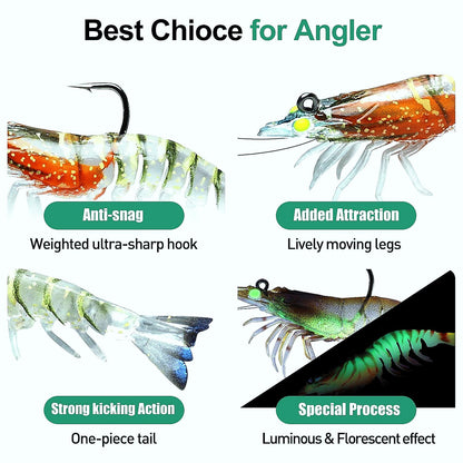 Artificial Soft Plastic Realistic Shrimp Lure