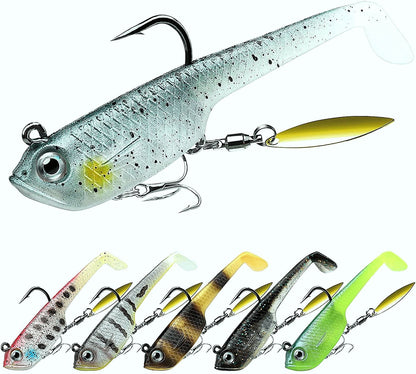 Tadpole Lure Paddle Tail Swimbait Lure for Bass