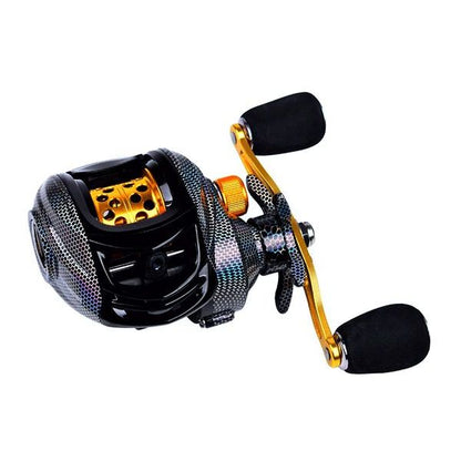 FISHINGHUB-7.2:1 Baitcast Reels laser Carbon cloth Colors Lure  3+1 Ball Bearings