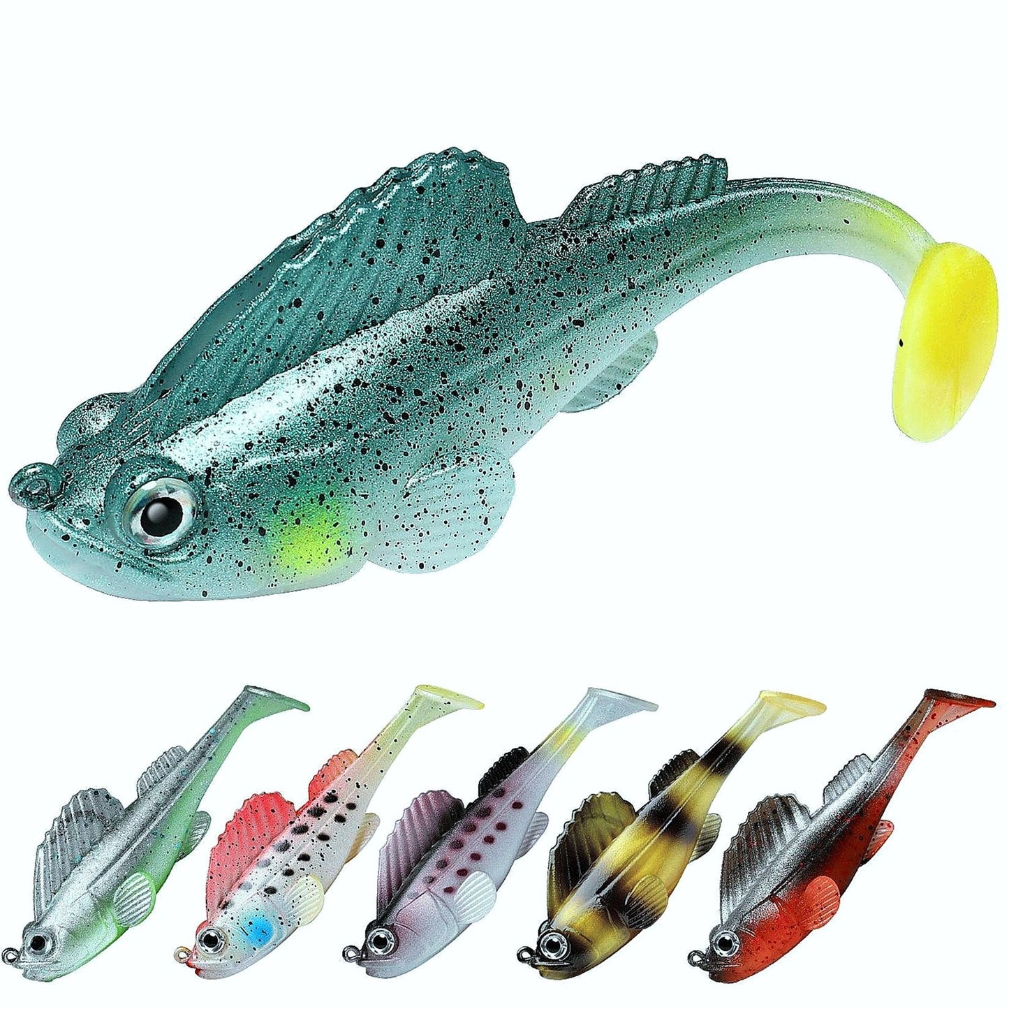 Paddle Tail Swimbait Weedless Fishing Lure for Bass