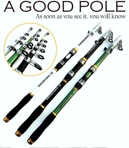 2.1M -3.6M  Hard FRP Carbon Fiber Telescopic Fishing Rod