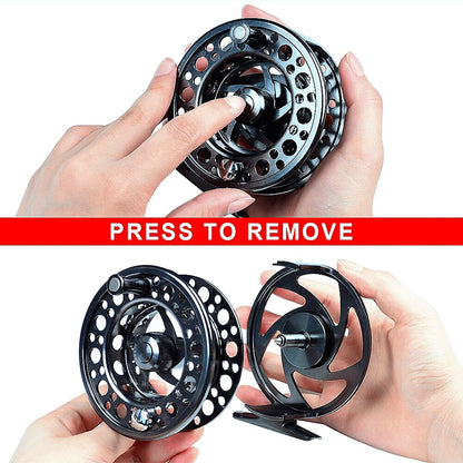 Fly Fishing Reel 5/7-7/9-9/10 WT Aluminum CNC Machine Cut Large Arbor Die Casting