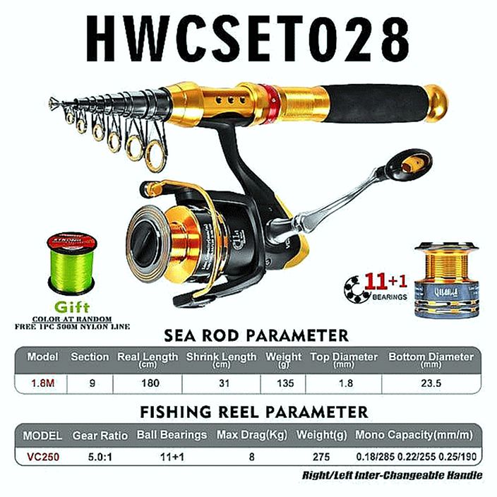 Fishing Rod And Reel Combo Set