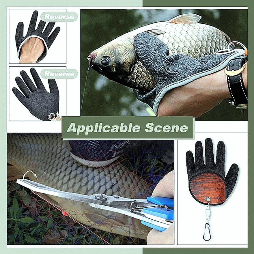 Fishing Glovee With Magnetic Hooks