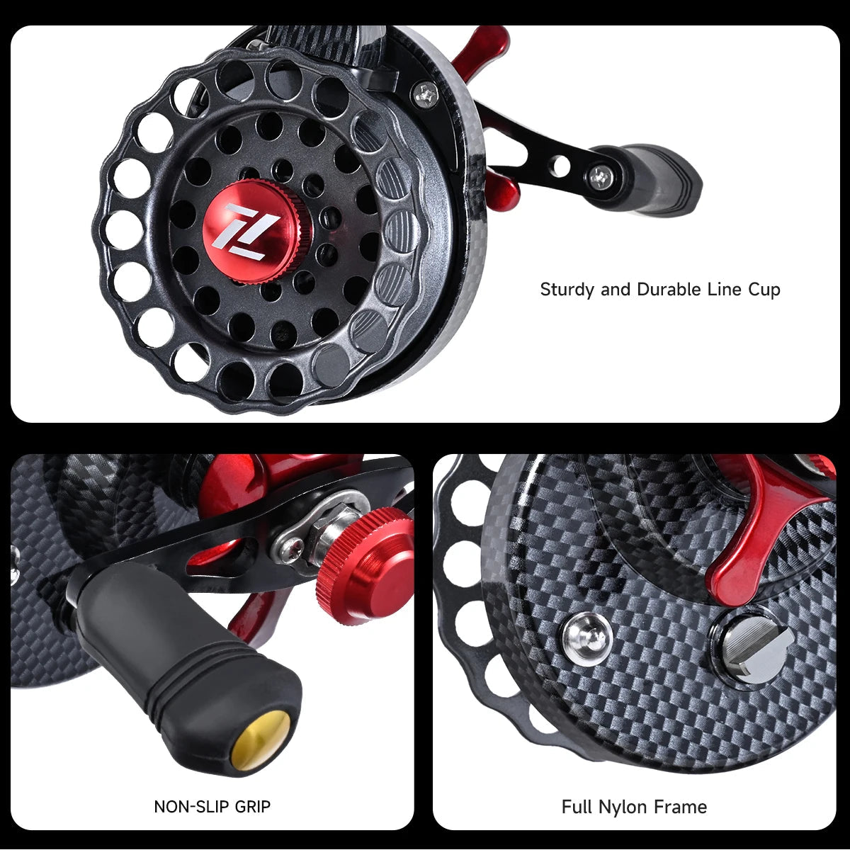 New Carbon Fishing Reels High Foot Designed Ice Fishing