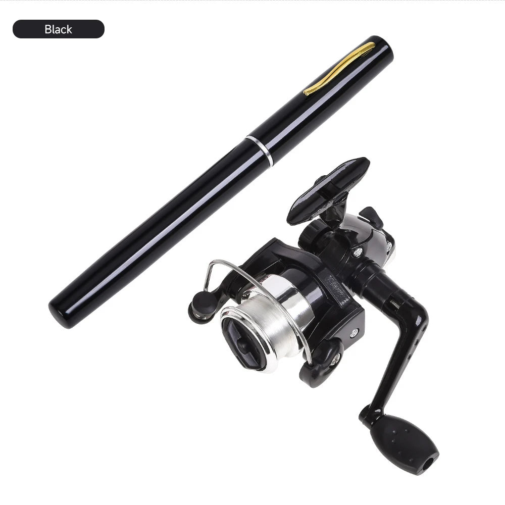 Mini Pen Ice Fishing Rod and Spinning Reels Coil 5.1:1 Set Kit