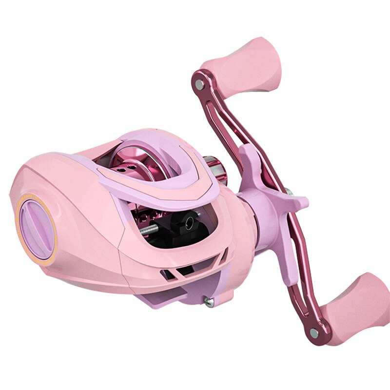 New Pink 3+1BB Magnetic Brake System Baitcasting Fishing Reel