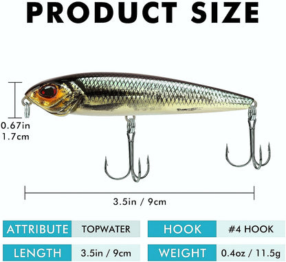 Topwater Recessed Gill Pencil Lure