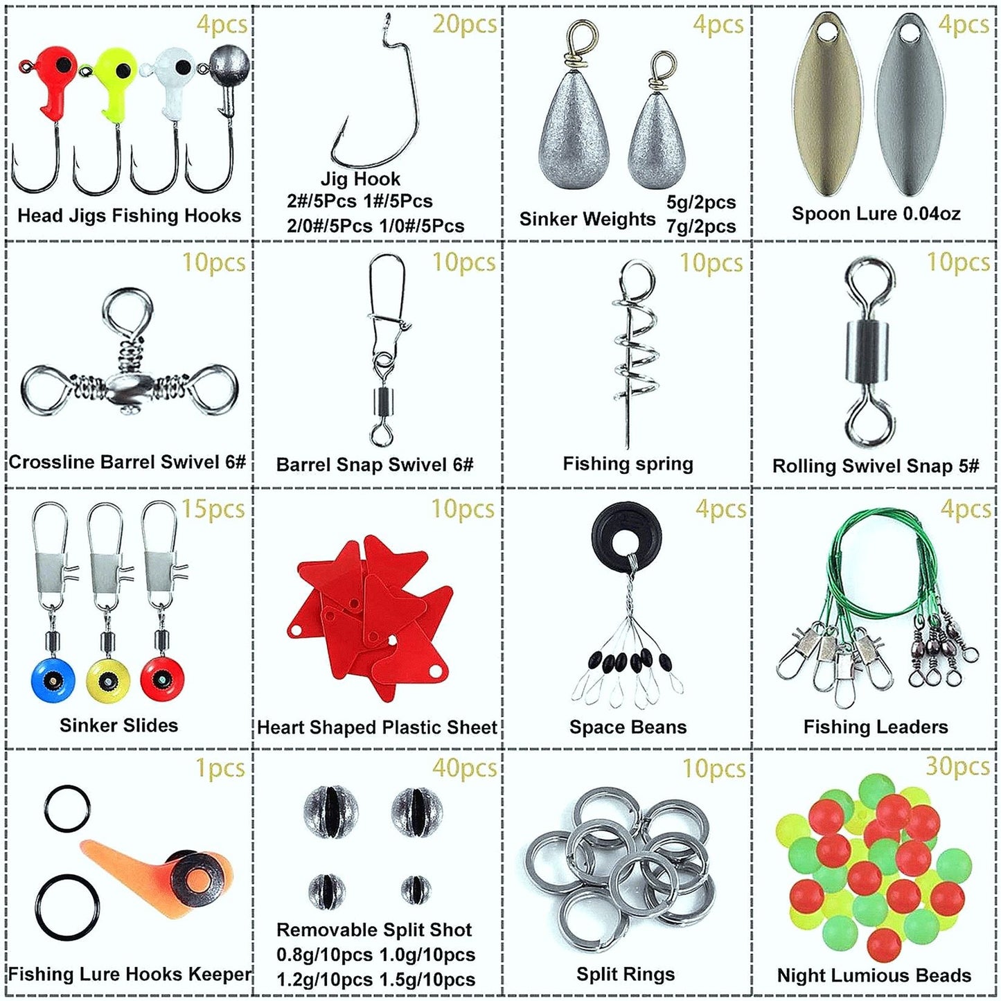 187pcs Fishing Accessories Kit