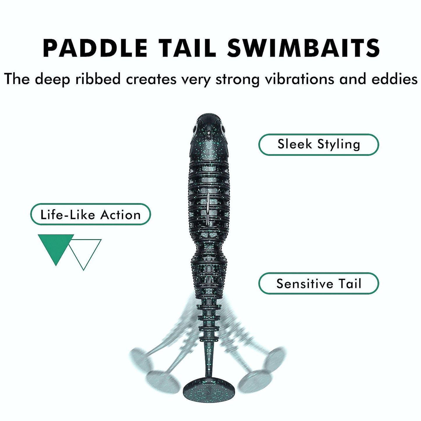 Fishing Grubs Paddle Tail Swimbait Fishing Lure