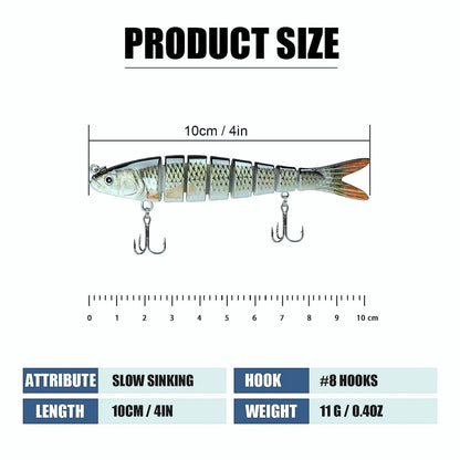 Bionic Bass Fishing Lure Multi Jointed Swimbait