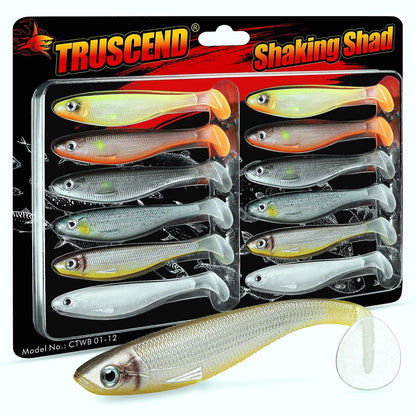 Shad Swimbait Paddle Tail Fishing Lure for Bass