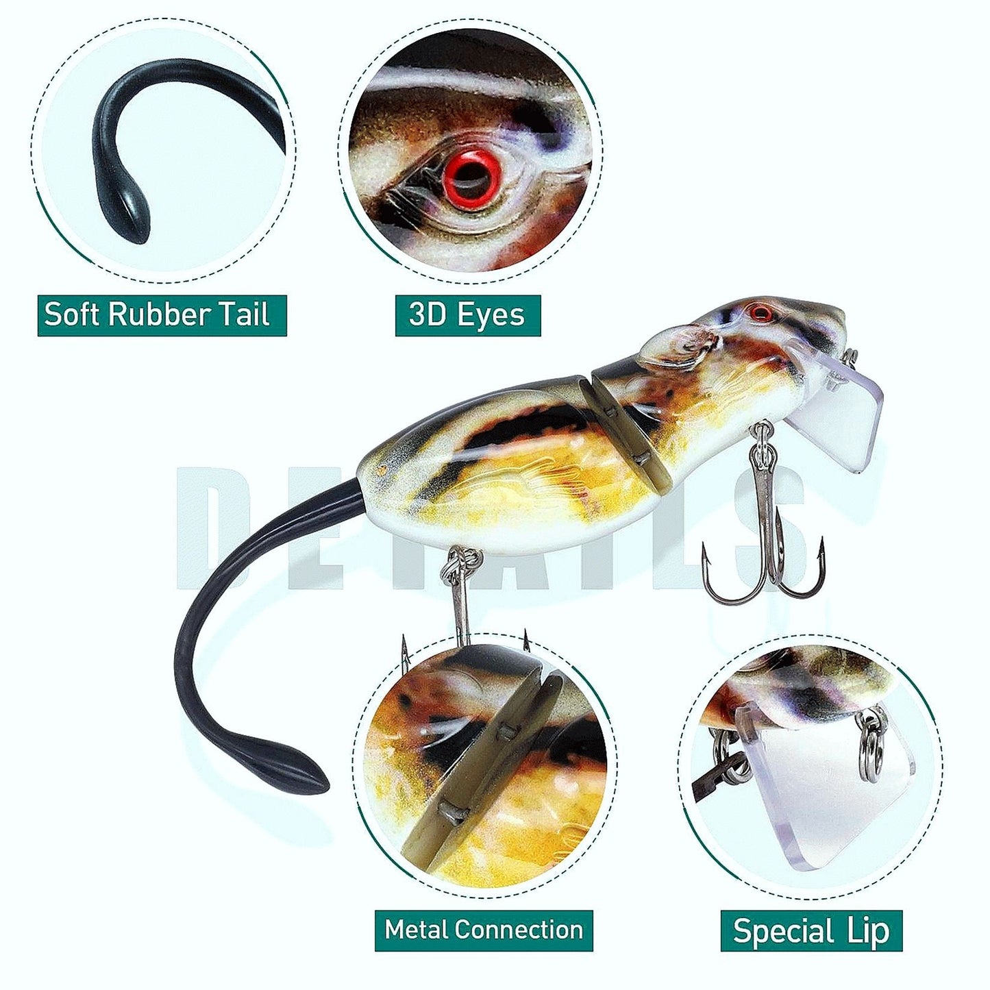 Topwater Rat Fishing Lure for Bass