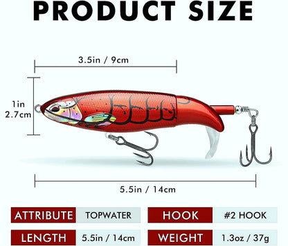 Topwater Revenge Plopper Lure Large Prop Bait