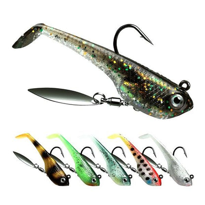 Tadpole Lure Paddle Tail Swimbait Lure for Bass