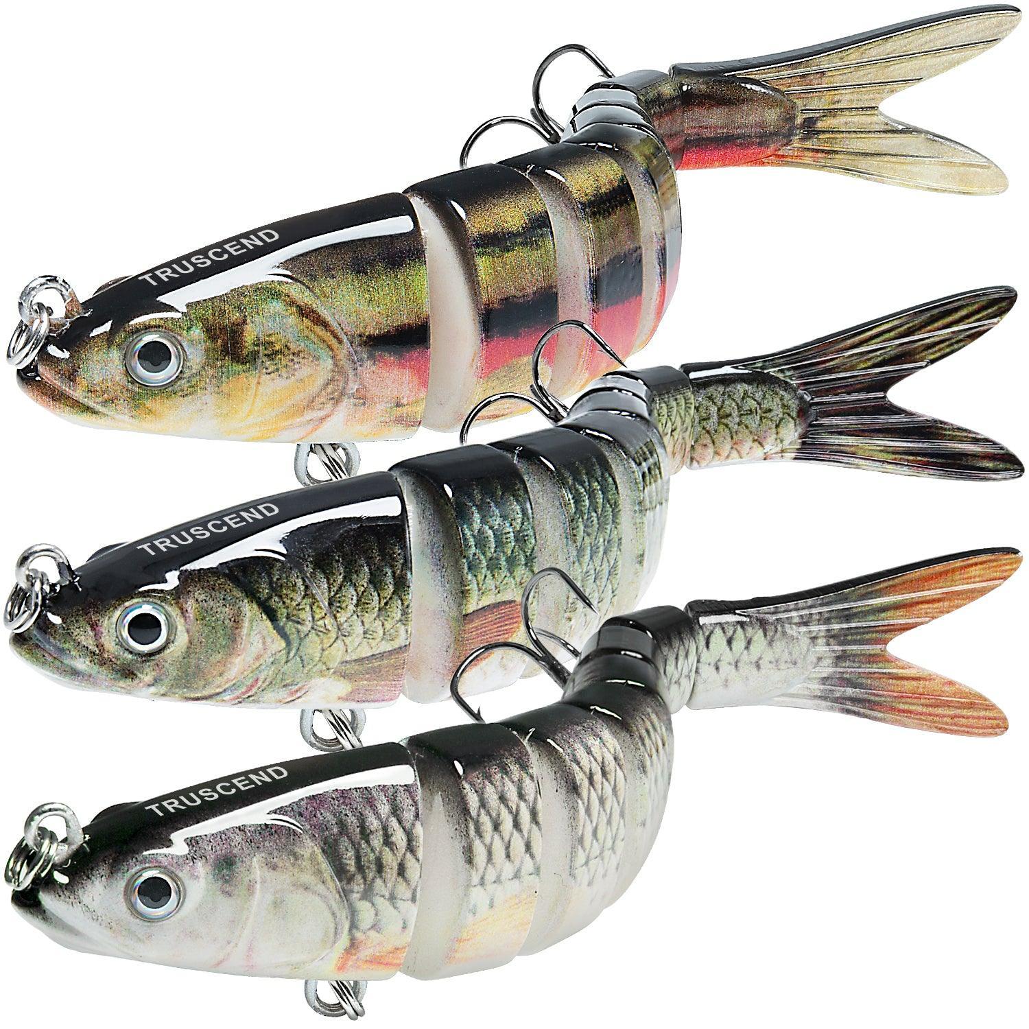 bionic swimming fishing lure TRUSCEND Tilapia Segmented Jointed Swimbait TRUSCEND Bionic Tilapia Jointed Swimbait features 6 segments Loopunk 5 Pack Bionic Swimming
