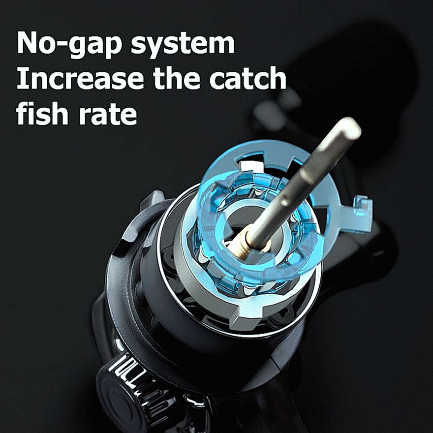 FISHINGHUB-  Fishing Reel Spinning Reel Powerful Brake System Oblique Metal Spool Reel