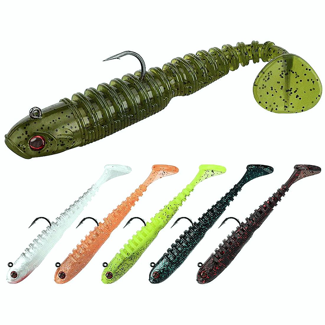 Fishing Grubs Paddle Tail Swimbait Fishing Lure