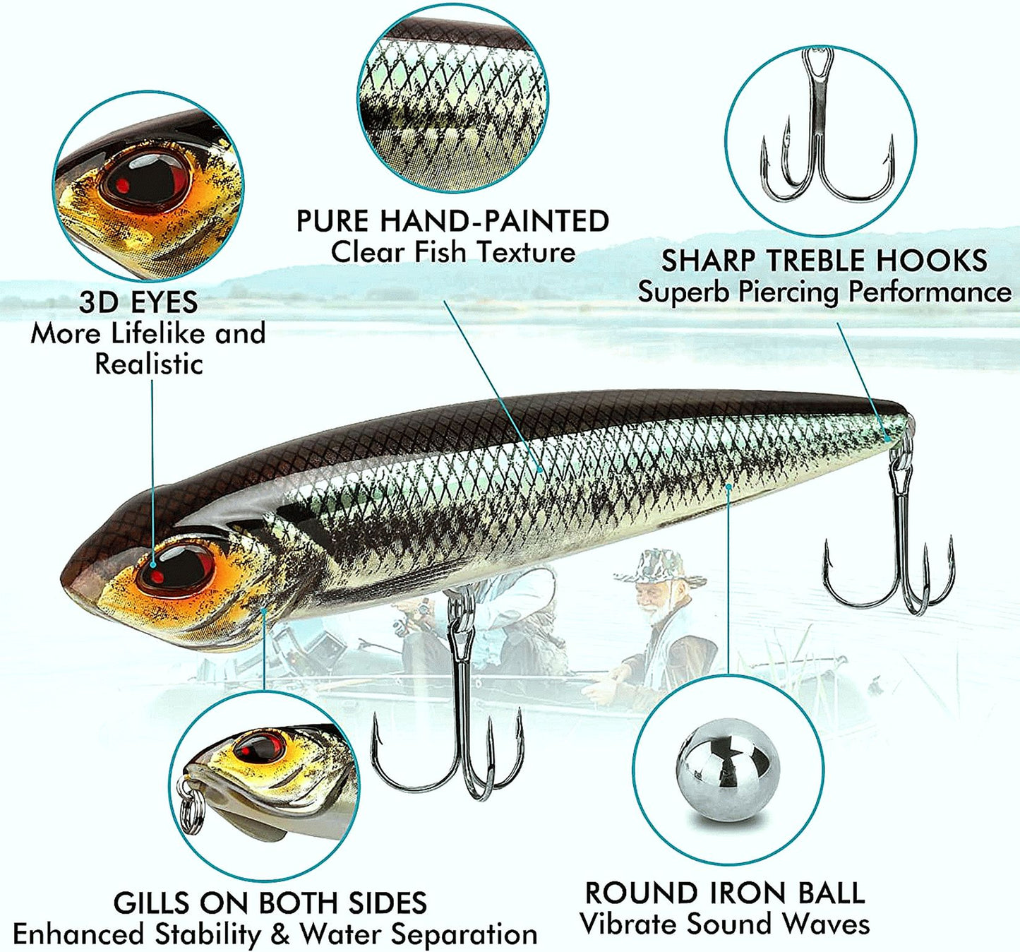 Topwater Recessed Gill Pencil Lure