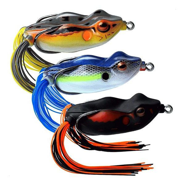 Topwater Weedless Frog Lure with Owner Hook