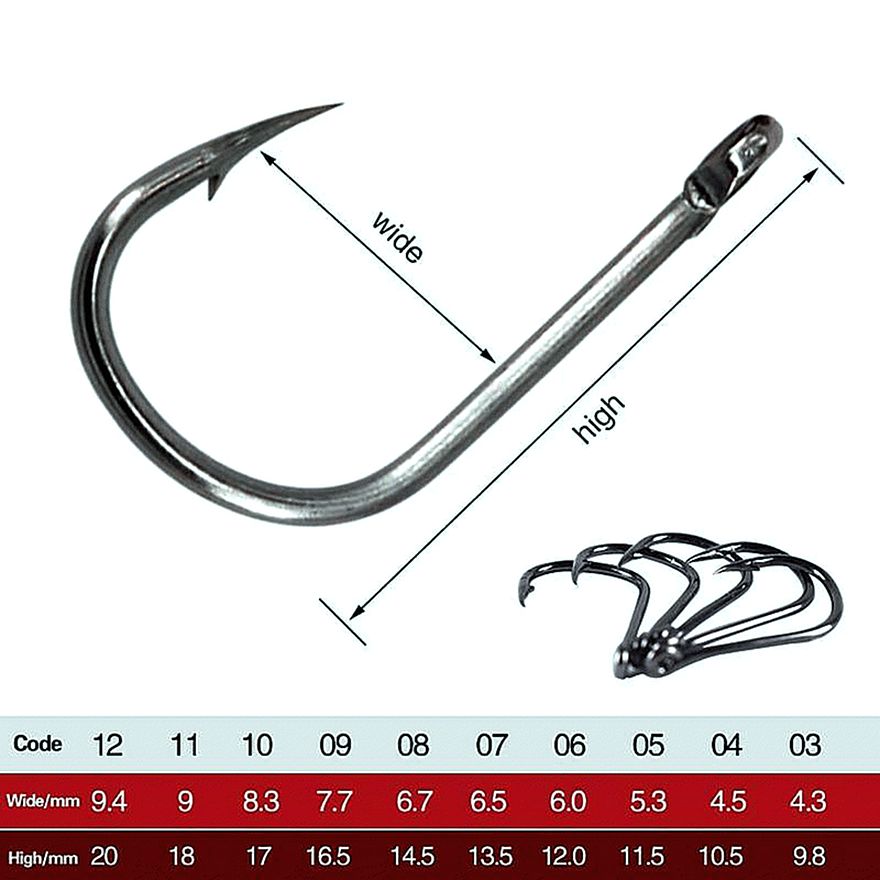 100-600pcs/Box Fishing Hooks