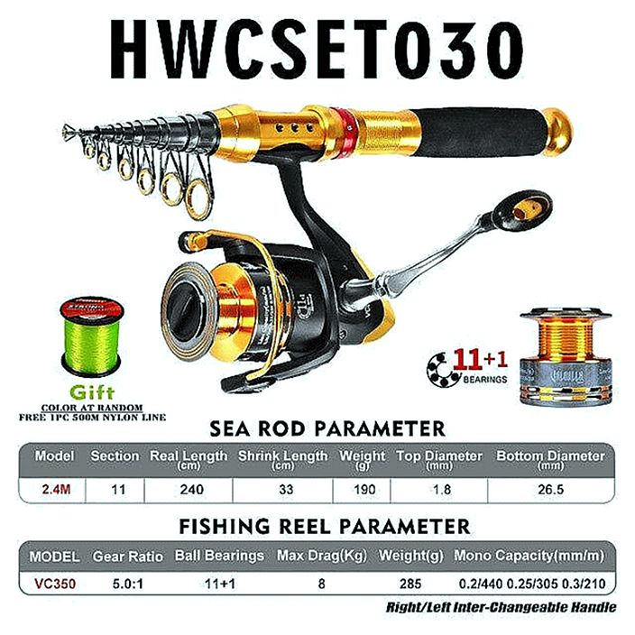 Fishing Rod And Reel Combo Set