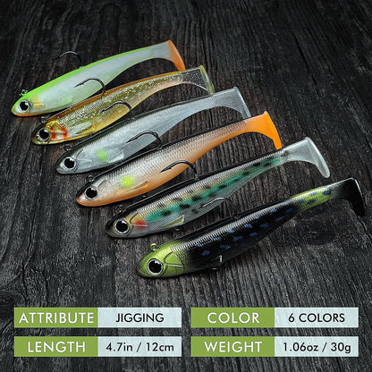 Shad Swimbait Paddle Tail Fishing Lure for Bass